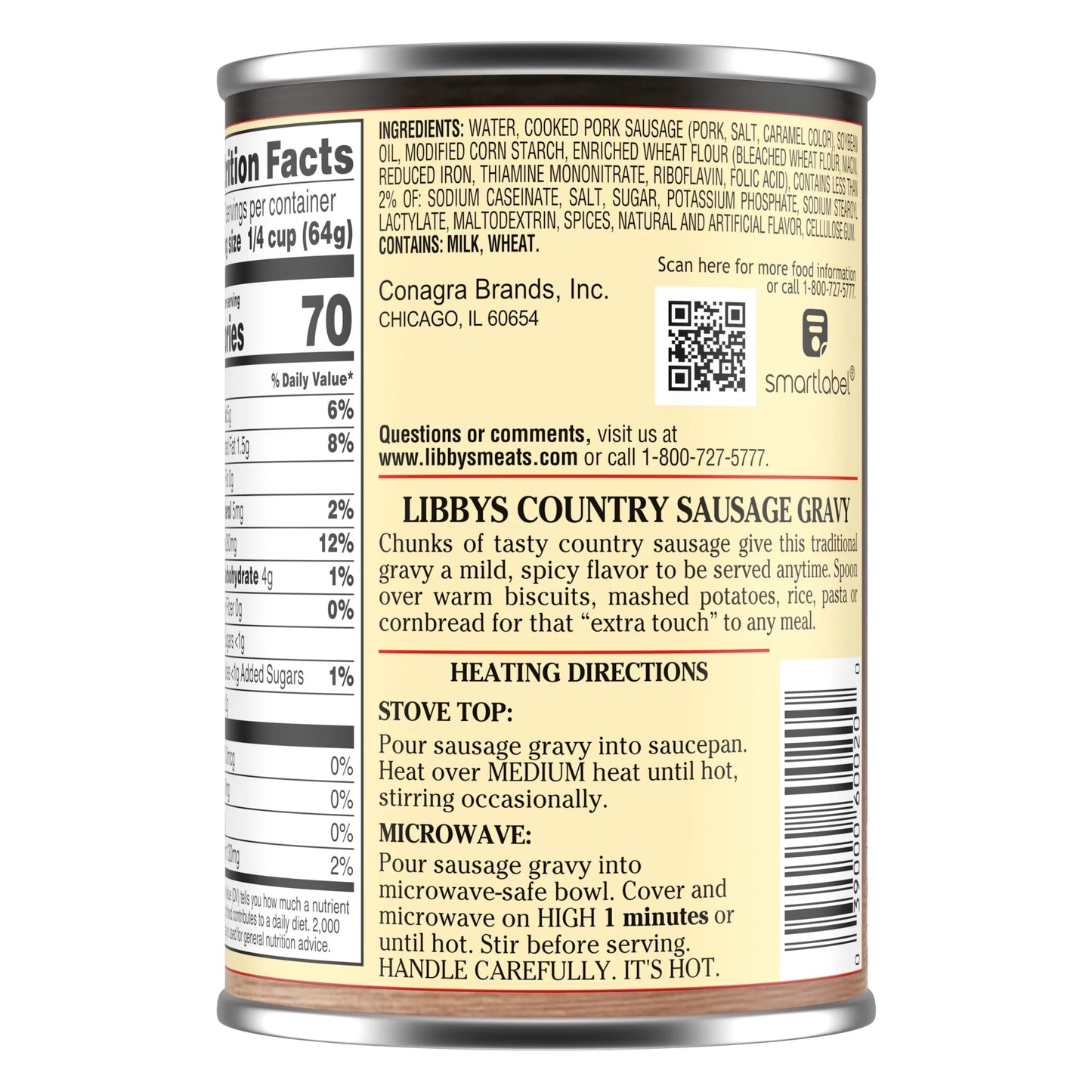 Libby's Country Sausage Gravy, 15 oz Can