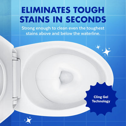 Lysol Power Toilet Bowl Cleaner Gels, Atlantic Fresh, 24 fl oz