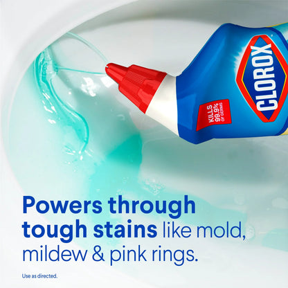 Clorox Toilet Bowl Cleaner Clinging Bleach Gel, Crisp Lemon, 24 fl oz