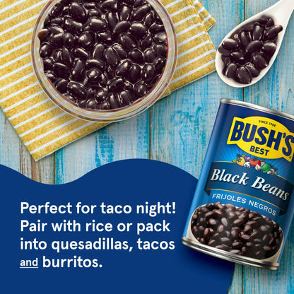 Bush's Black Beans, Canned Beans, 15 oz