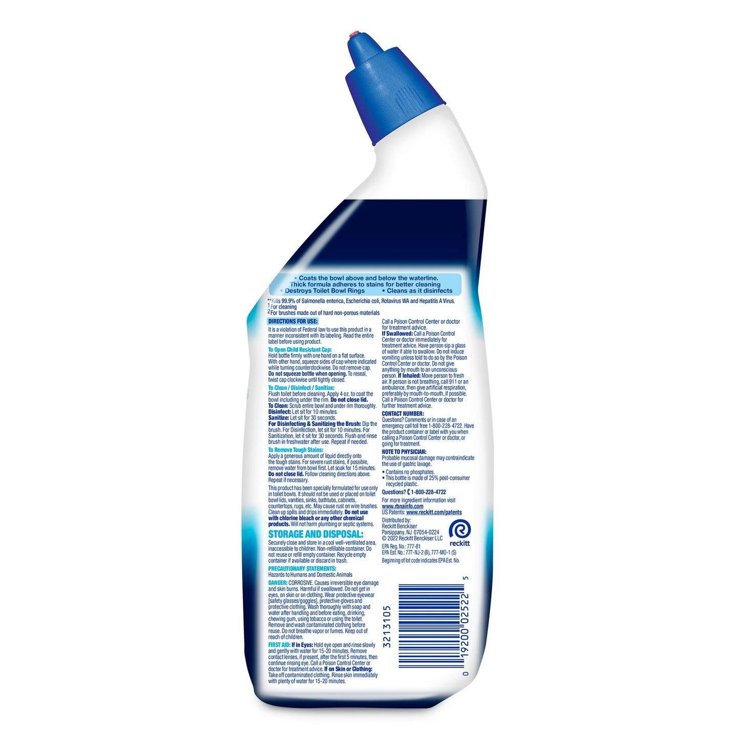 Lysol Power Toilet Bowl Cleaner Gels, Atlantic Fresh, 24 fl oz