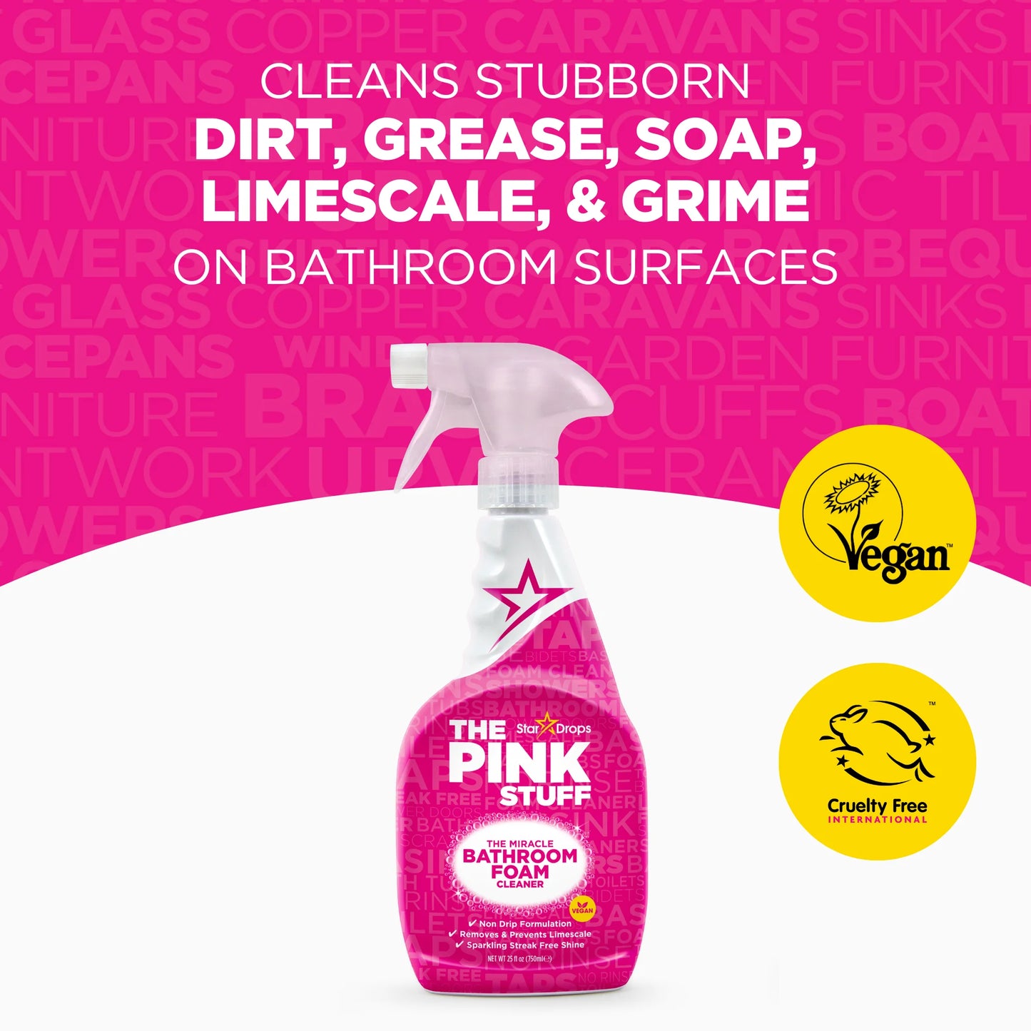 The Pink Stuff, Home & Bathroom Foam Cleaner, 25.36 oz.