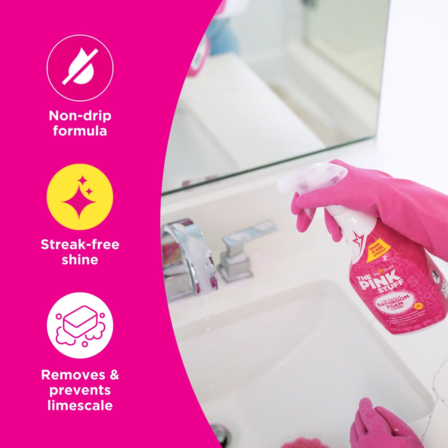 The Pink Stuff, Home & Bathroom Foam Cleaner, 25.36 oz.